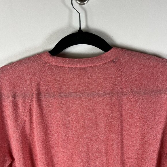 White + Warren Linen Pink Button Up Cardigan Women’s Size Medium Coastal beach - Picture 7 of 8